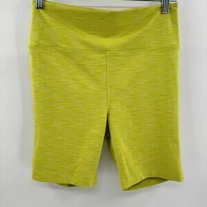Outdoor Voices Flow 7" Biker Shorts Sz L Bright Chartreuse Yellow High Waist